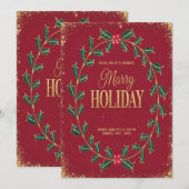 Uitnodiging voor feestelijke wintervakantie (Voorkant / Achterkant)