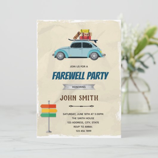 Uitnodiging voor feesten (Staand voorkant)