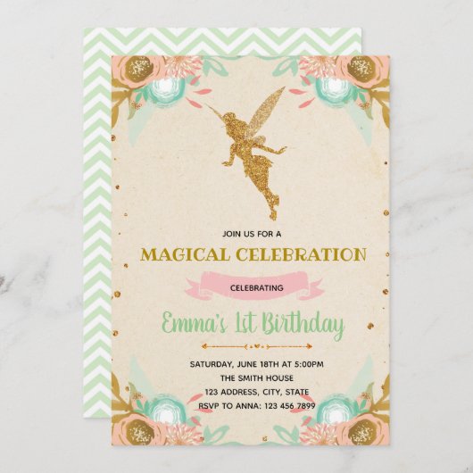 Uitnodiging voor feestfeest (Voorkant / Achterkant)