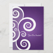 Uitnodiging voor feestje 5x7 Elegante krullen paar (Achterkant)