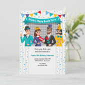 Uitnodiging voor feestje in een fotocabine (Staand voorkant)