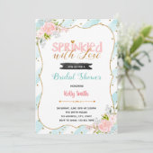 Uitnodiging voor feestje met liefde besprenkeld (Staand voorkant)