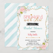 Uitnodiging voor feestje met liefde besprenkeld (Voorkant / Achterkant)