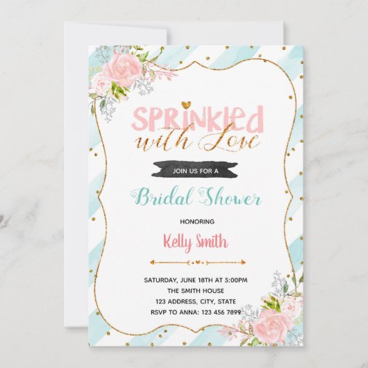 Uitnodiging voor feestje met liefde overgoten (Voorkant)