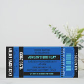 Uitnodiging voor feestje met ticket | Uitnodiging  (Staand voorkant)