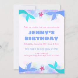Uitnodiging voor feestje onder de zee voor kindere