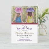 UITNODIGING VOOR FEESTJE OP DE RODE BANK IN HET PA (Staand voorkant)