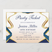 Uitnodiging voor feestticket (Voorkant / Achterkant)