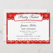 Uitnodiging voor feestticket (Voorkant)