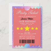 Uitnodiging voor feestticket (Voorkant)