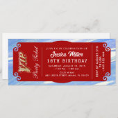 uitnodiging voor feestticket (Voorkant / Achterkant)