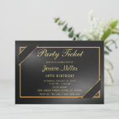 Uitnodiging voor feestticket (Staand voorkant)