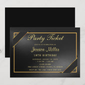 Uitnodiging voor feestticket (Voorkant / Achterkant)