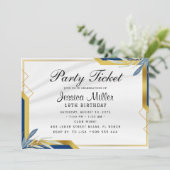 Uitnodiging voor feestticket (Staand voorkant)