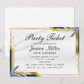 Uitnodiging voor feestticket (Voorkant / Achterkant)