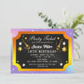 Uitnodiging voor feestticket (Staand voorkant)