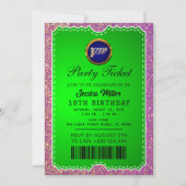 Uitnodiging voor feestticket (Voorkant)