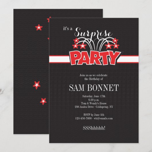 Uitnodiging voor feesttijd (Voorkant / Achterkant)