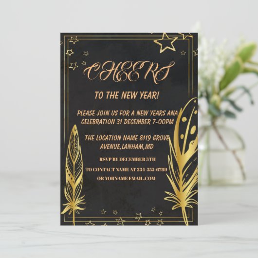 UITNODIGING VOOR FEESTVIERING (Staand voorkant)