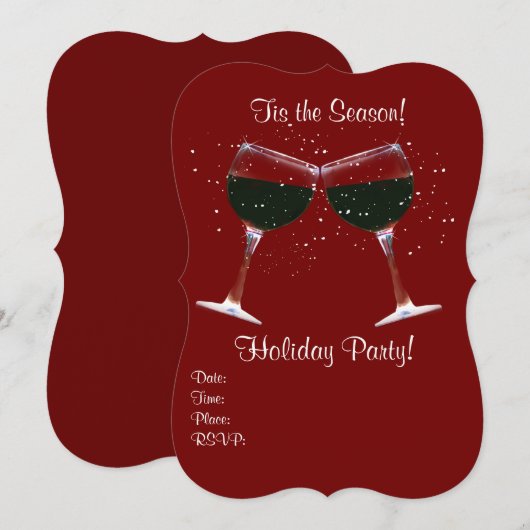 Uitnodiging voor feestwijn (Voorkant / Achterkant)