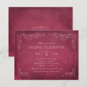 Uitnodiging voor feestwijn | wijnbouw (Voorkant / Achterkant)