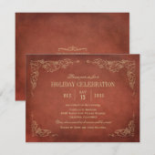 Uitnodiging voor feestwijn | wijnbouw (Voorkant / Achterkant)