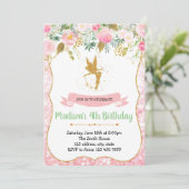 Uitnodiging voor feiale verjaardagsfeestdag (Staand voorkant)