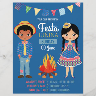 Uitnodiging voor Festa Junina bedrijfsfeest/clubfe Flyer