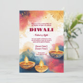 Uitnodiging voor Festival of Lights (Staand voorkant)