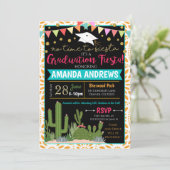 Uitnodiging voor Fiesta Afstudeerfeest (Staand voorkant)