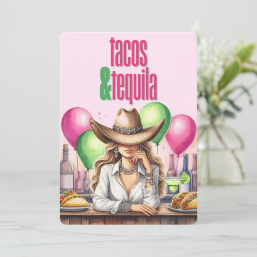 Uitnodiging voor Fiesta Bachelorette Feest (Staand voorkant)