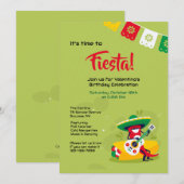 Uitnodiging voor Fiesta Chili Pepper Man (Voorkant / Achterkant)