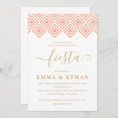 Uitnodiging voor Fiesta koppel bruisfeest, Roze en (Voorkant / Achterkant)