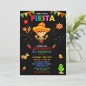uitnodiging voor Fiesta-verjaardag (Staand voorkant)