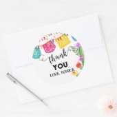 Uitnodiging voor Fiesta-verjaardagsfeest met Mexic Ronde Sticker (Envelop)