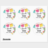 Uitnodiging voor Fiesta-verjaardagsfeest met Mexic Ronde Sticker (Vel)