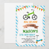 Uitnodiging voor fiets- en scooterfeest (Voorkant / Achterkant)