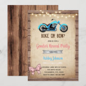 Uitnodiging voor fiets of boog geslacht onthulling (Voorkant / Achterkant)