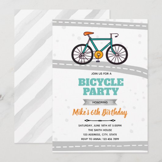 Uitnodiging voor fietsvervoer over de weg (Voorkant / Achterkant)