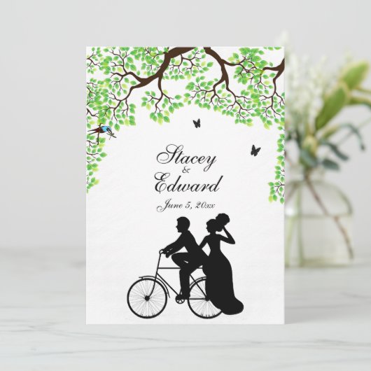 Uitnodiging voor fietsweddenschappen (Staand voorkant)