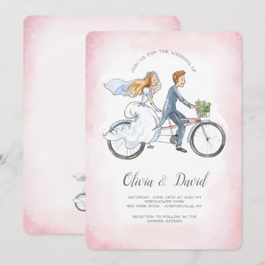 Uitnodiging voor fietsweddenschappen (Voorkant / Achterkant)