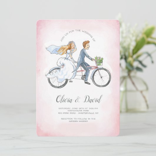 Uitnodiging voor fietsweddenschappen (Staand voorkant)