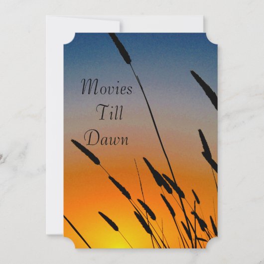 Uitnodiging voor film- en spelavond (Voorkant)