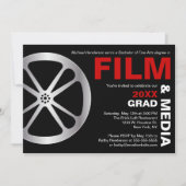 Uitnodiging voor Film & Media Graduation Party (Voorkant)