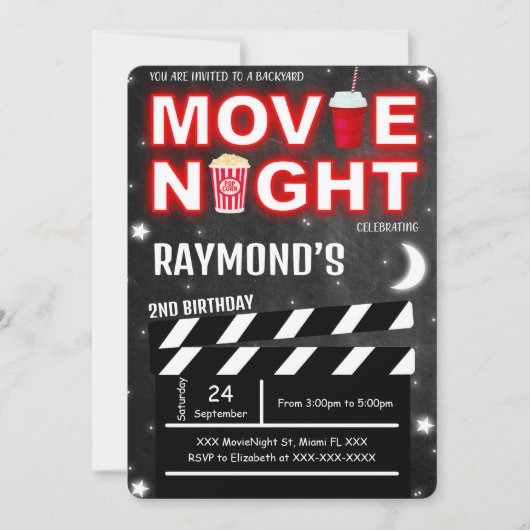 Uitnodiging voor filmavond (Voorkant)