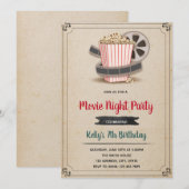 Uitnodiging voor filmavondfeest (Voorkant / Achterkant)