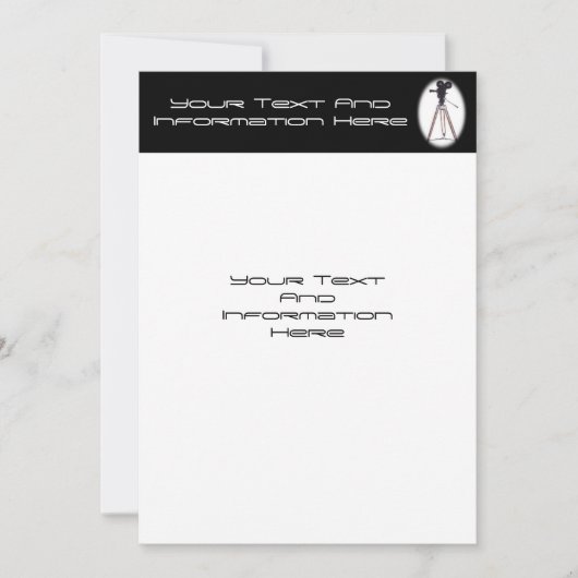 Uitnodiging voor filmcamera (Voorkant)