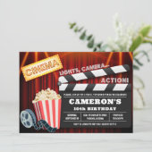 Uitnodiging voor filmfeest, filmavond (Staand voorkant)