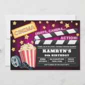 Uitnodiging voor filmfeest, filmavond (Voorkant)