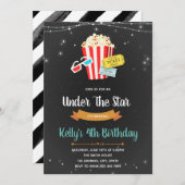 Uitnodiging voor filmfeest onder de sterren (Voorkant / Achterkant)